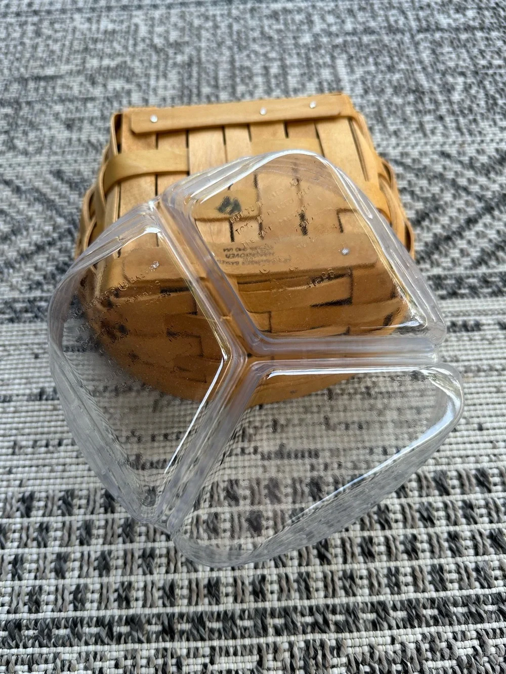 Longaberger Catch All Basket (2001) with Divided Protector